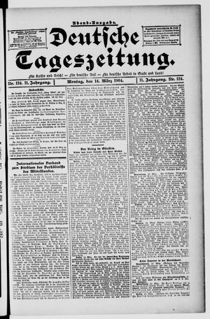 Deutsche Tageszeitung vom 14.03.1904