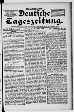 Deutsche Tageszeitung vom 18.03.1904