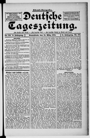 Deutsche Tageszeitung vom 19.03.1904