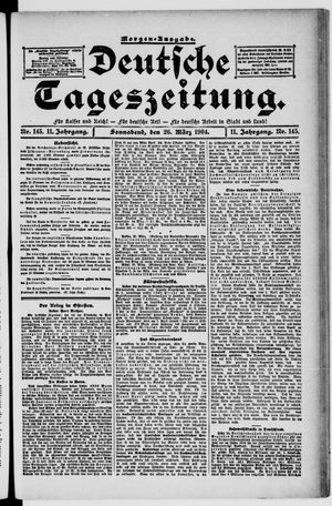 Deutsche Tageszeitung on Mar 26, 1904