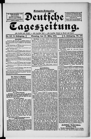 Deutsche Tageszeitung vom 29.03.1904
