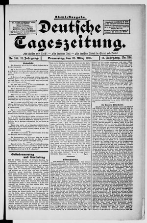 Deutsche Tageszeitung vom 31.03.1904