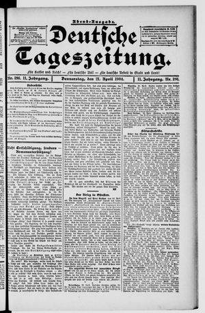 Deutsche Tageszeitung vom 21.04.1904