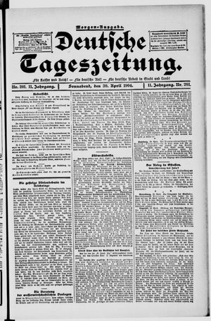 Deutsche Tageszeitung vom 30.04.1904