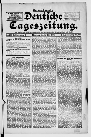 Deutsche Tageszeitung vom 03.05.1904