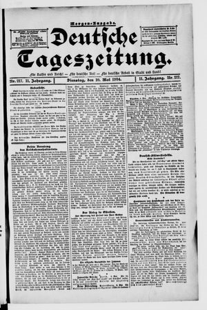 Deutsche Tageszeitung on May 10, 1904