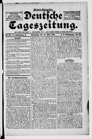 Deutsche Tageszeitung on May 10, 1904