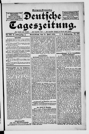 Deutsche Tageszeitung vom 11.06.1904