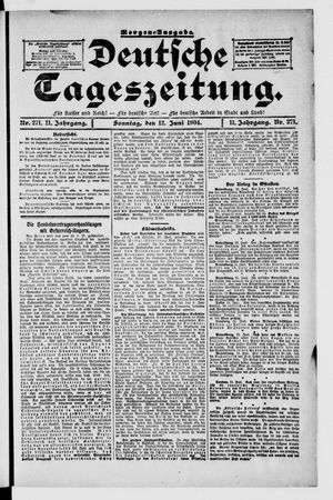 Deutsche Tageszeitung on Jun 12, 1904