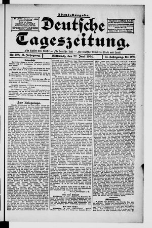 Deutsche Tageszeitung on Jun 22, 1904