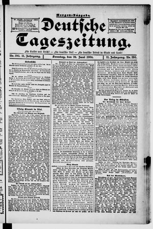 Deutsche Tageszeitung vom 26.06.1904