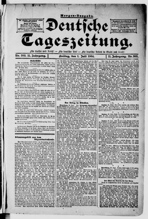 Deutsche Tageszeitung on Jul 1, 1904