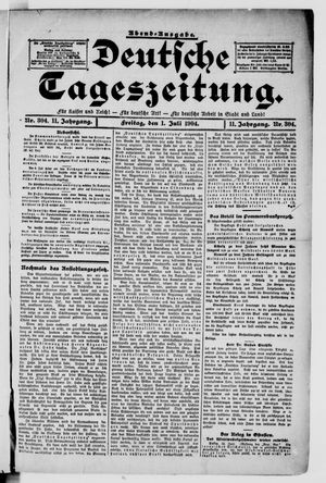 Deutsche Tageszeitung on Jul 1, 1904