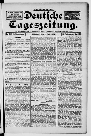 Deutsche Tageszeitung vom 06.07.1904