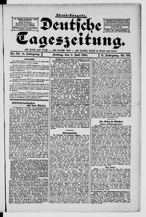 Deutsche Tageszeitung on Jul 8, 1904