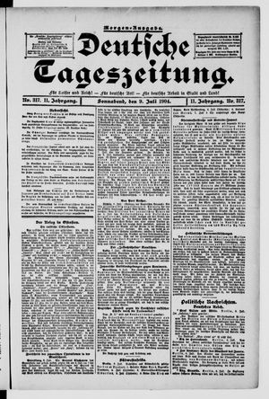 Deutsche Tageszeitung vom 09.07.1904