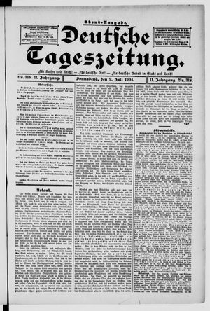 Deutsche Tageszeitung vom 09.07.1904