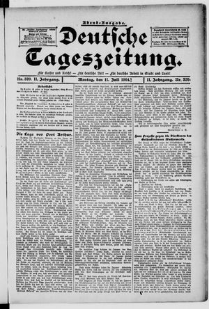 Deutsche Tageszeitung on Jul 11, 1904