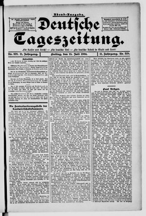 Deutsche Tageszeitung vom 15.07.1904