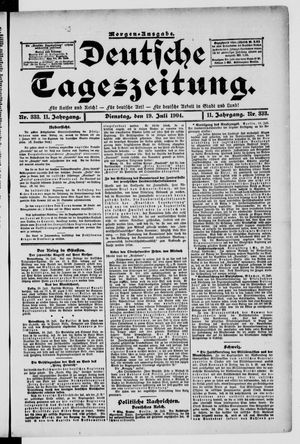 Deutsche Tageszeitung vom 19.07.1904