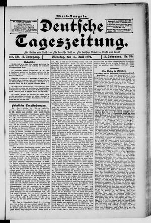 Deutsche Tageszeitung vom 19.07.1904