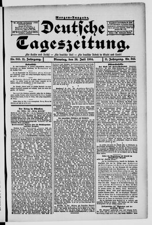 Deutsche Tageszeitung on Jul 26, 1904