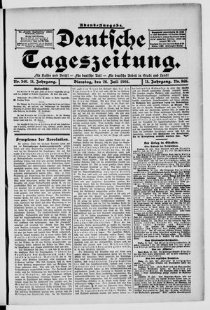 Deutsche Tageszeitung on Jul 26, 1904