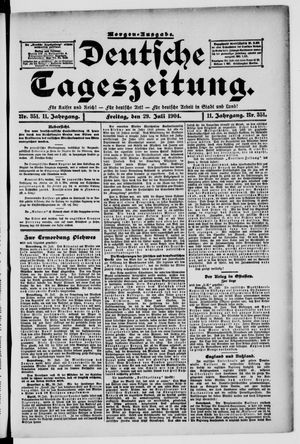 Deutsche Tageszeitung on Jul 29, 1904