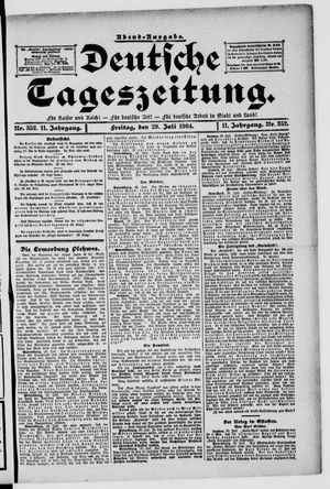 Deutsche Tageszeitung on Jul 29, 1904