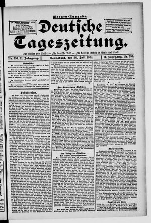 Deutsche Tageszeitung vom 30.07.1904