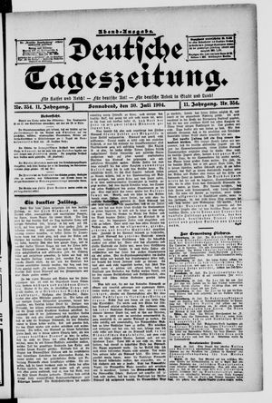 Deutsche Tageszeitung vom 30.07.1904