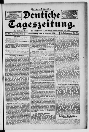 Deutsche Tageszeitung vom 04.08.1904
