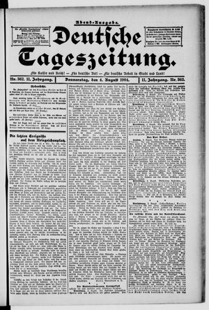 Deutsche Tageszeitung vom 04.08.1904