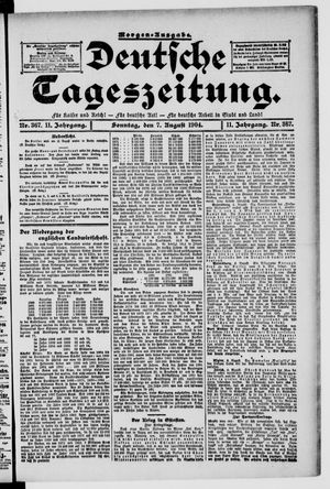 Deutsche Tageszeitung vom 07.08.1904