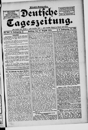 Deutsche Tageszeitung on Aug 19, 1904