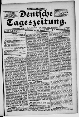 Deutsche Tageszeitung vom 20.08.1904