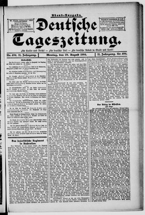 Deutsche Tageszeitung vom 29.08.1904