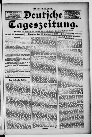Deutsche Tageszeitung vom 20.09.1904