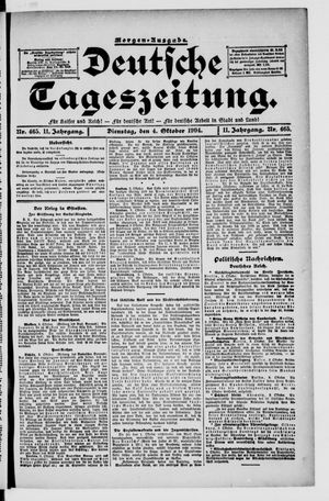 Deutsche Tageszeitung vom 04.10.1904