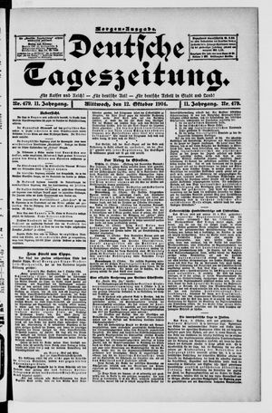Deutsche Tageszeitung vom 12.10.1904