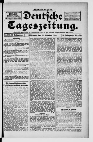Deutsche Tageszeitung vom 12.10.1904