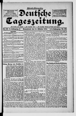 Deutsche Tageszeitung on Oct 15, 1904