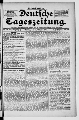 Deutsche Tageszeitung vom 17.10.1904
