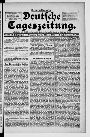 Deutsche Tageszeitung vom 18.10.1904