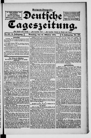 Deutsche Tageszeitung on Oct 25, 1904
