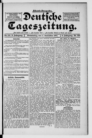 Deutsche Tageszeitung vom 03.11.1904