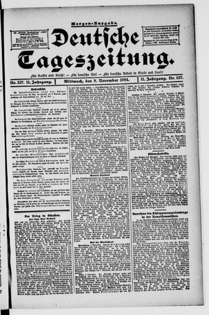 Deutsche Tageszeitung vom 09.11.1904
