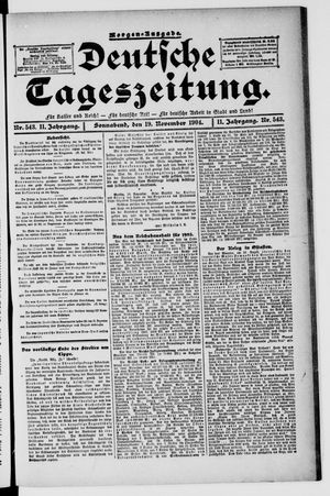 Deutsche Tageszeitung on Nov 19, 1904