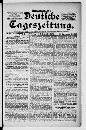 Deutsche Tageszeitung on Dec 4, 1904