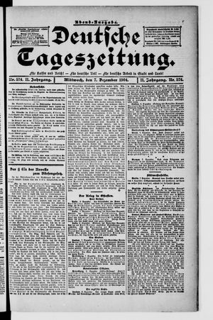 Deutsche Tageszeitung vom 07.12.1904
